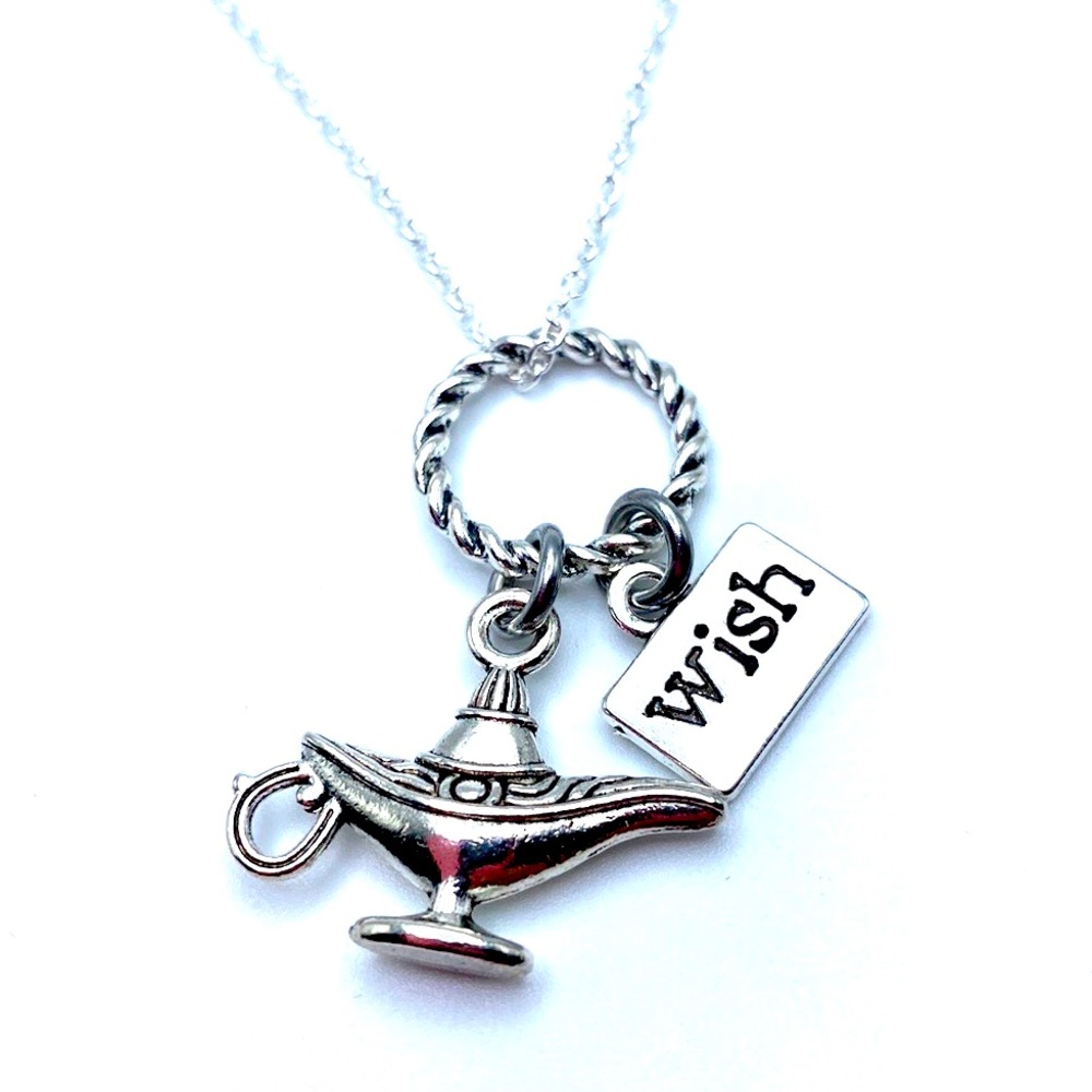 Wish Charm Necklace Genie Lamp